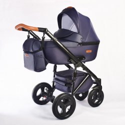 11.leather navy - Детская коляска Nastella Martin 2 в 1